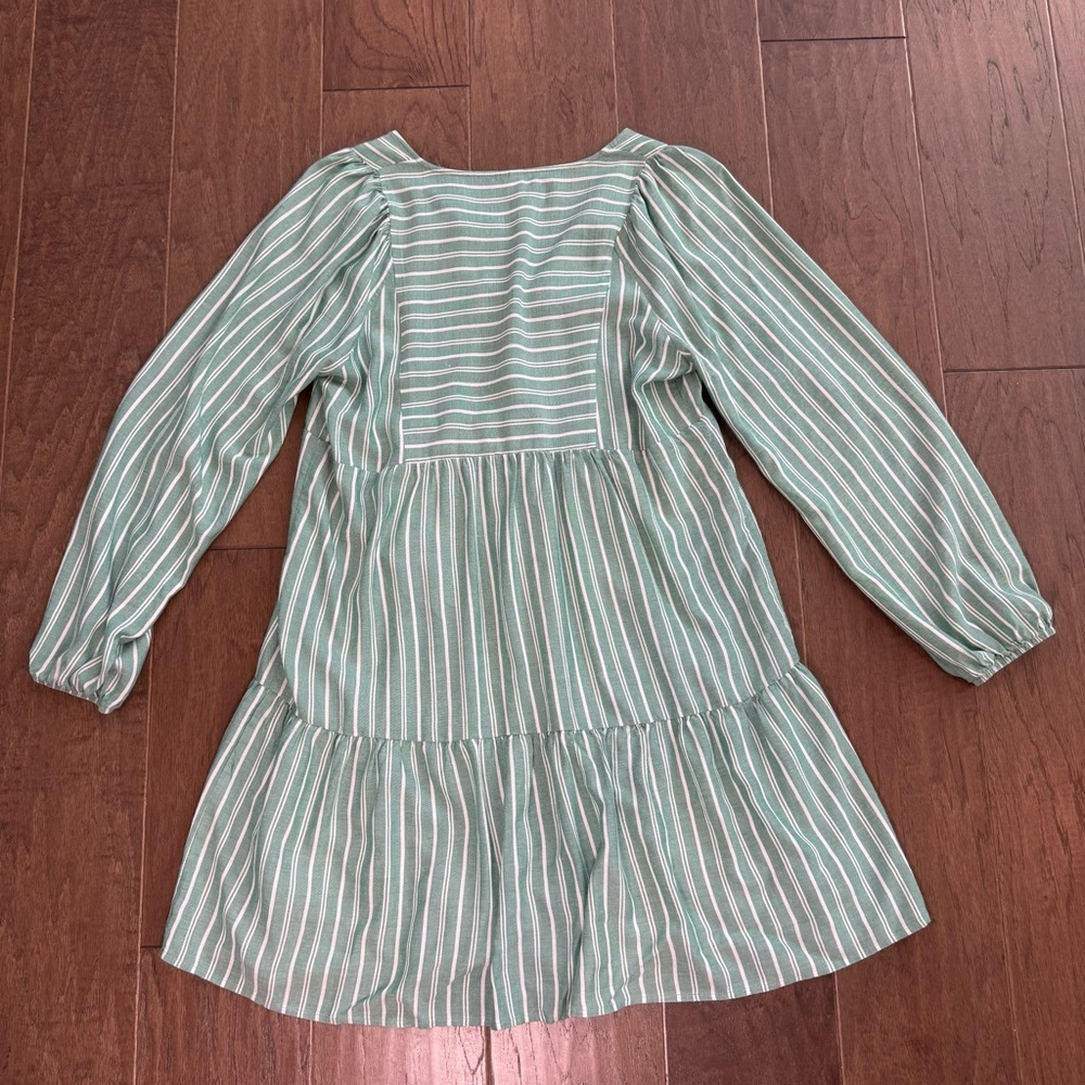 Gentle Fawn Green Striped Midi Dress - Picture 4 of 16